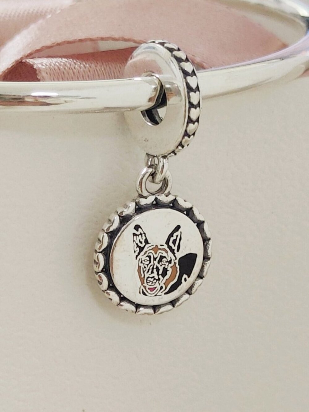 Pandora German Shepherd Dog Exclusive Dangle Charm Sterling Silver